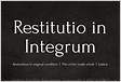 Observância do Princípio da Restitutio In Integrum Jusbrasi